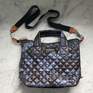 MZ Wallace Small Sutton crossbody bag in navy blue camo